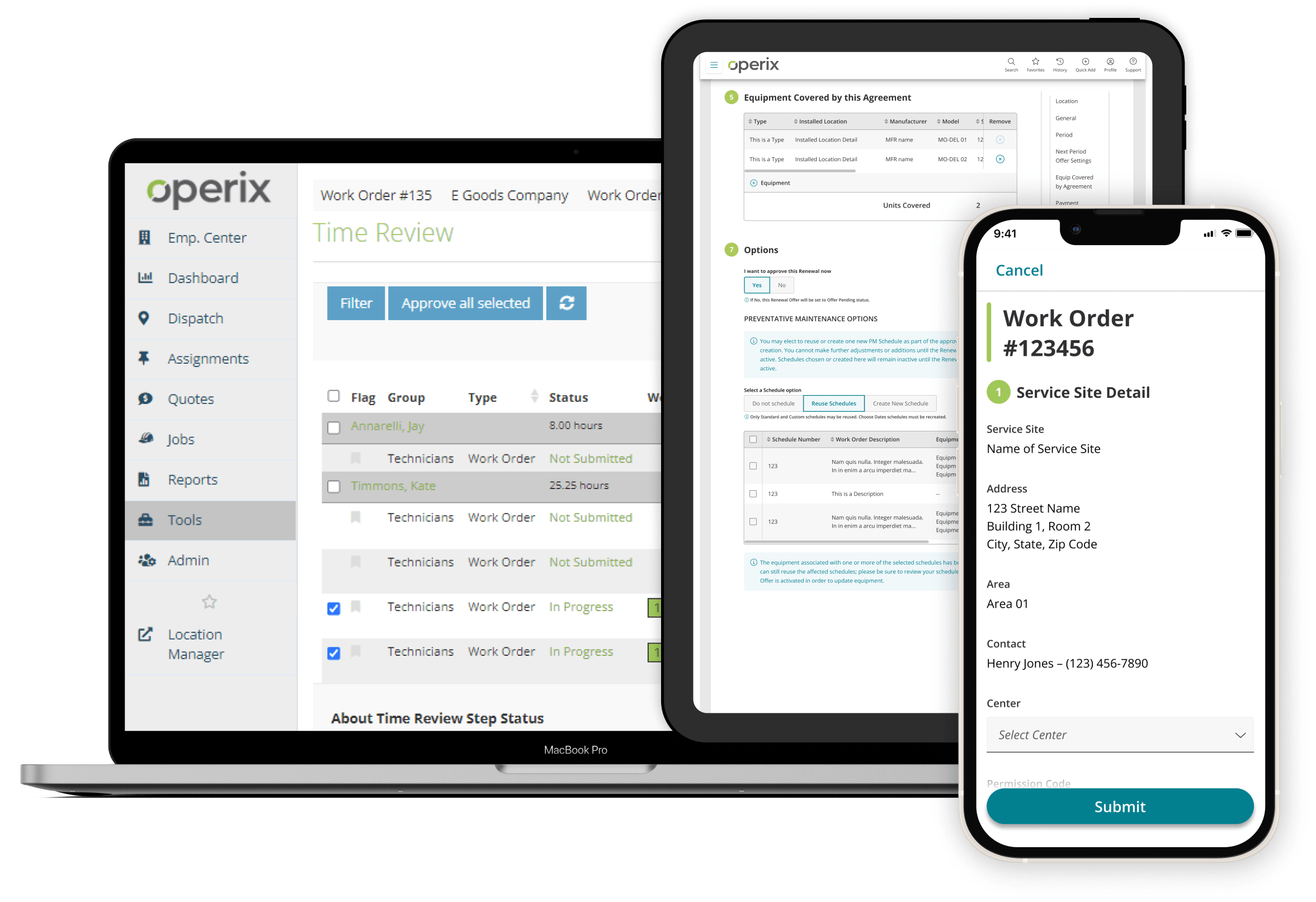 Field service software for electrical contractors operix
